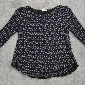 Pair of GAP Floral Ruffled Hem Tops